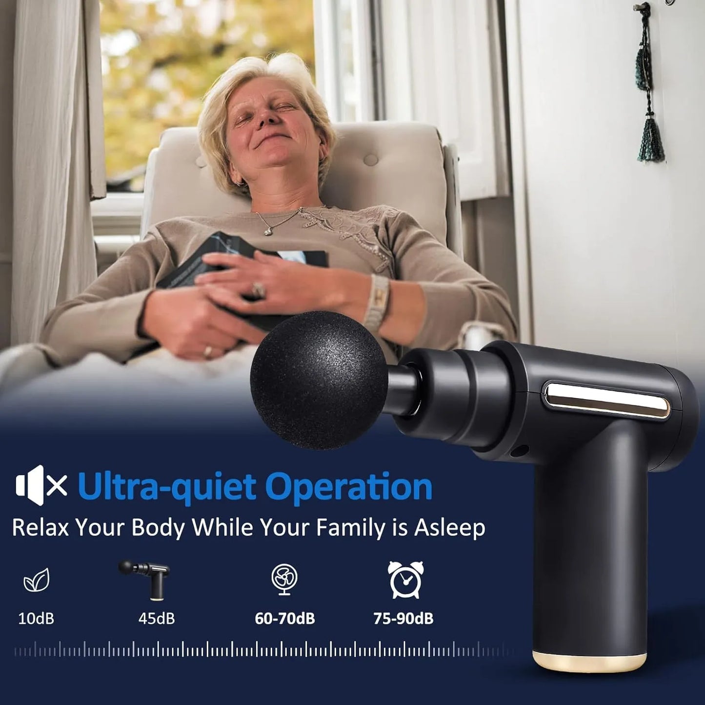 Mini Massage Gun & 5-in-1 Starlight Car Charger(Pack of 02)