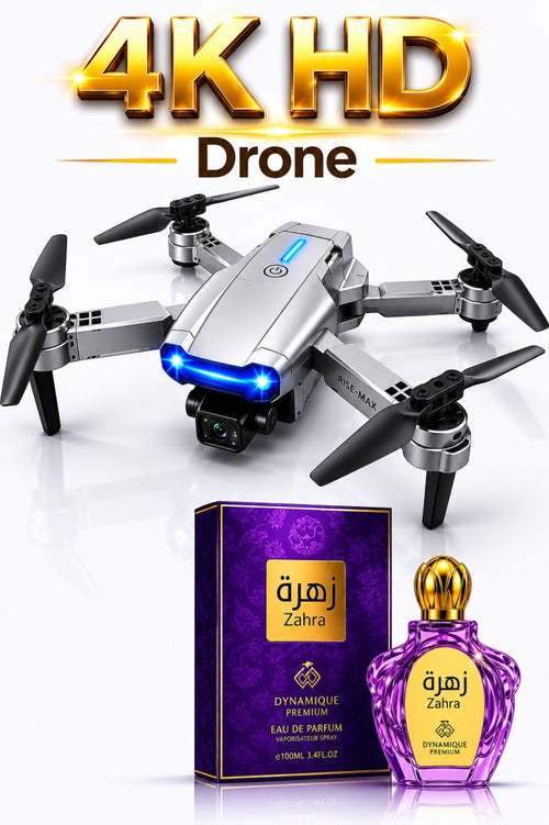 4K HD Dual Camera Drone with 1 Gift Premium Zahra Perfume (Pack of 02)